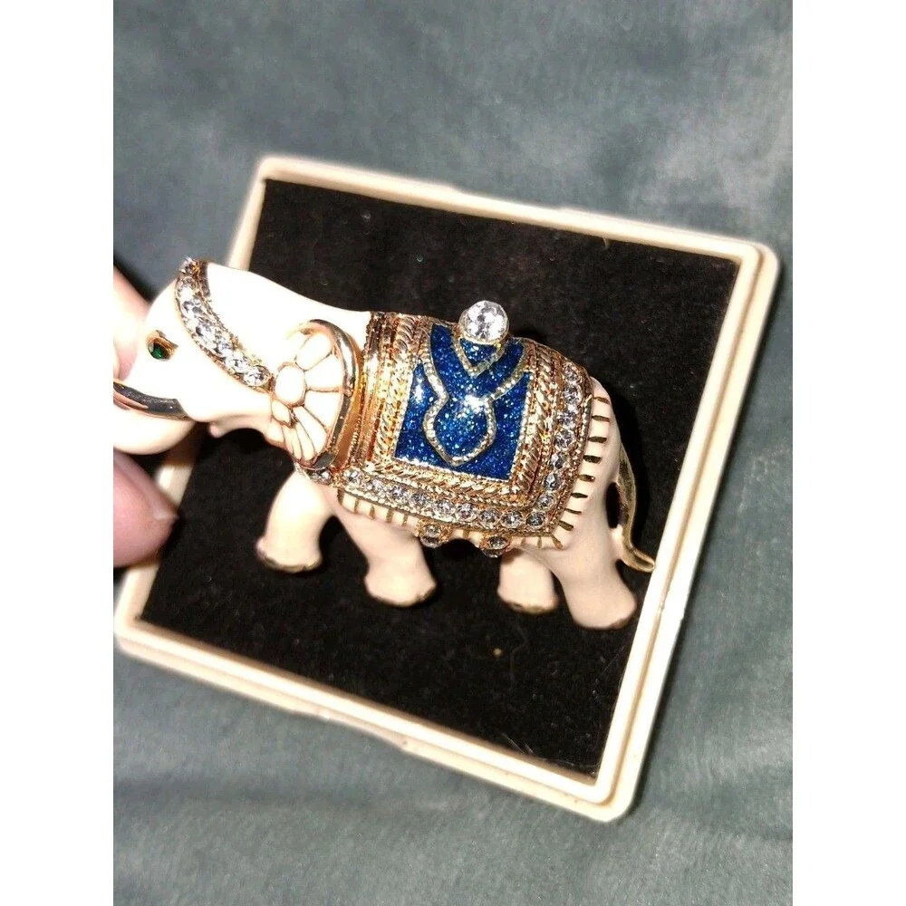 Vintage Women's Colorful‎ Rhinestone Elephant Pin Brooch Fashion Jewelry